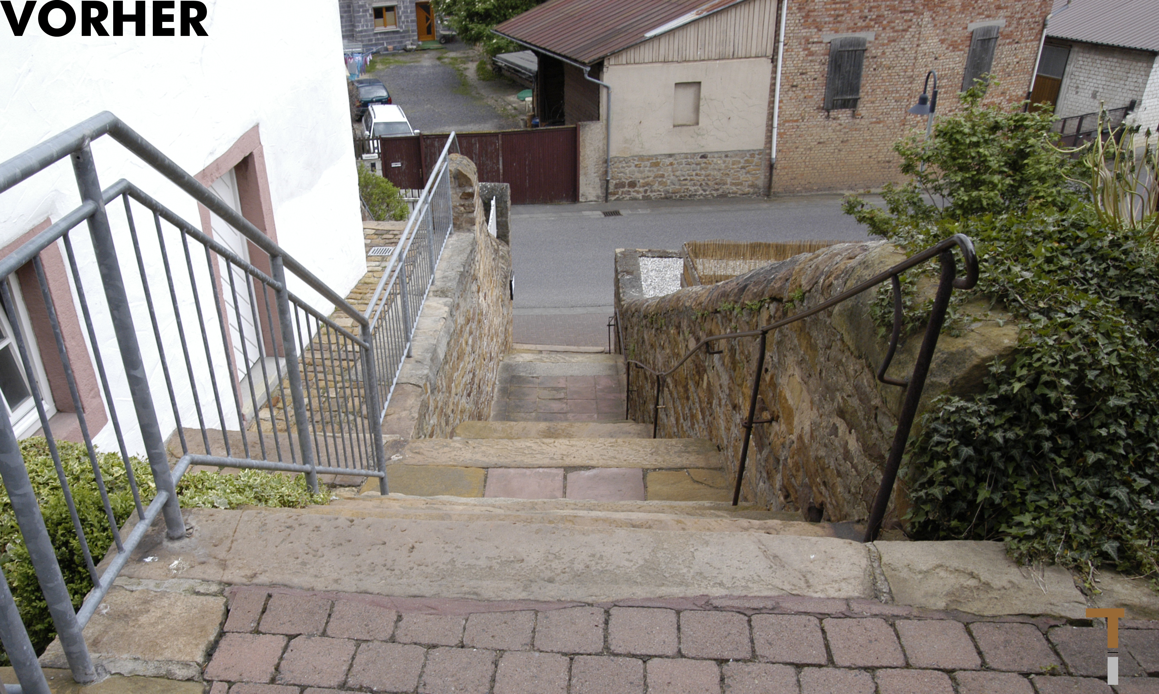 Sanierung Treppe - Treppe vor der Sanierung
